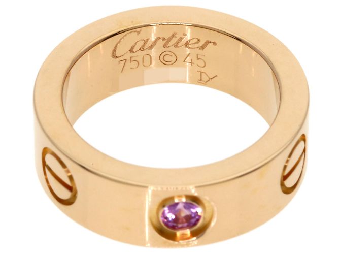 Cartier Love Band Ring mit Rosa Saphir Pink - Ansicht 4