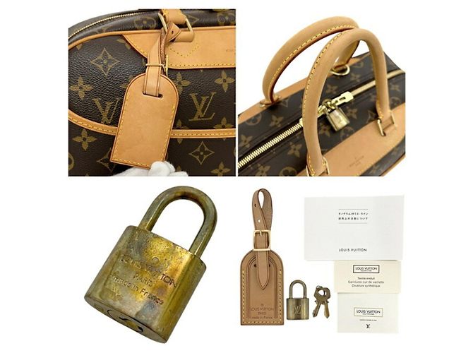 Borsa Vanity Deauville Bowling Louis Vuitton Marrone Monogramma - vista 11
