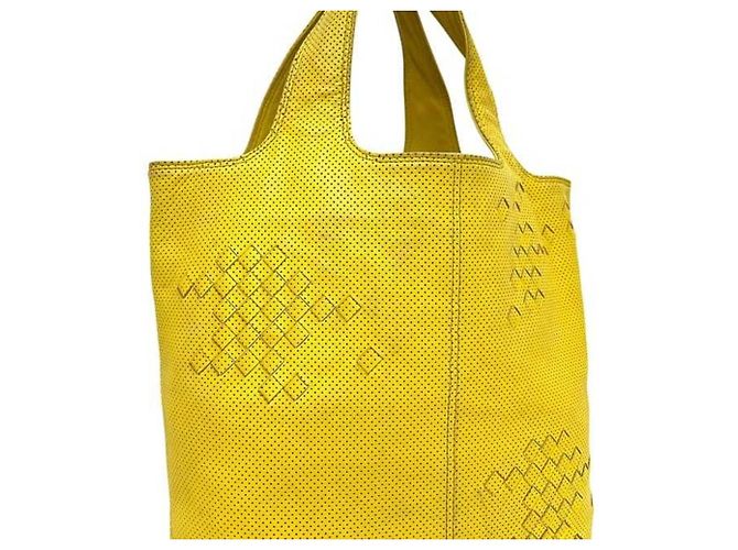 Borsa tote gialla Bottega Veneta Giallo - vista 9