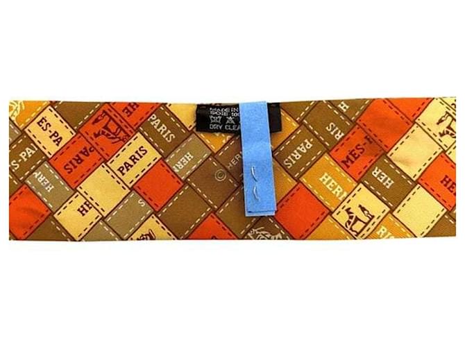 Bufanda Twilly Naranja de Hermès - vista 5