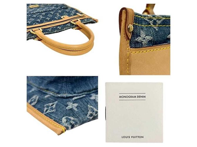Louis Vuitton Monogram Denim Tote Bag Blau - Ansicht 11