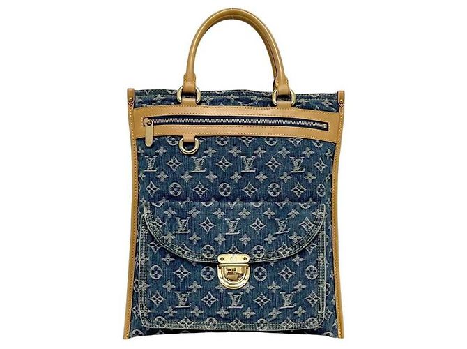 Louis Vuitton Monogram Denim Tote Bag Blau - Ansicht 2