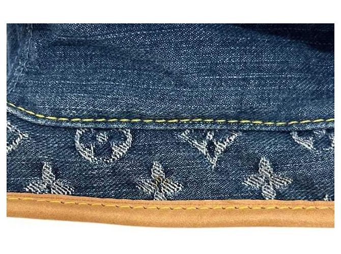 Louis Vuitton Monogram Denim Tote Bag Blau - Ansicht 6