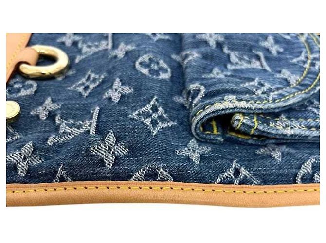 Louis Vuitton Monogram Denim Tote Bag Blau - Ansicht 7