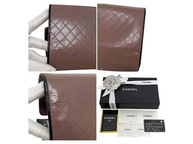 Chanel Dreifach-Langgeldbörse Schwarz Beige - Ansicht 11