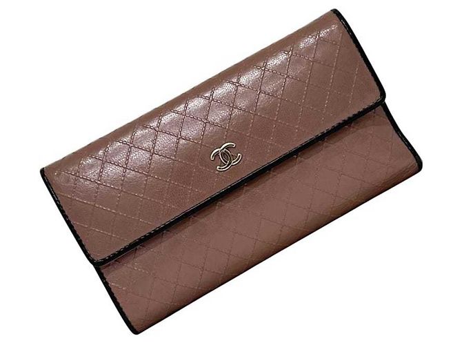 Chanel Dreifach-Langgeldbörse Schwarz Beige - Ansicht 2