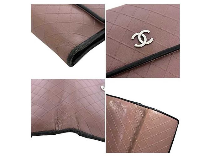 Chanel Dreifach-Langgeldbörse Schwarz Beige - Ansicht 7