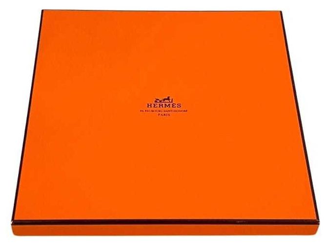 Sciarpa Hermès Carre 90 in seta rossa e blu navy Rosso - vista 8