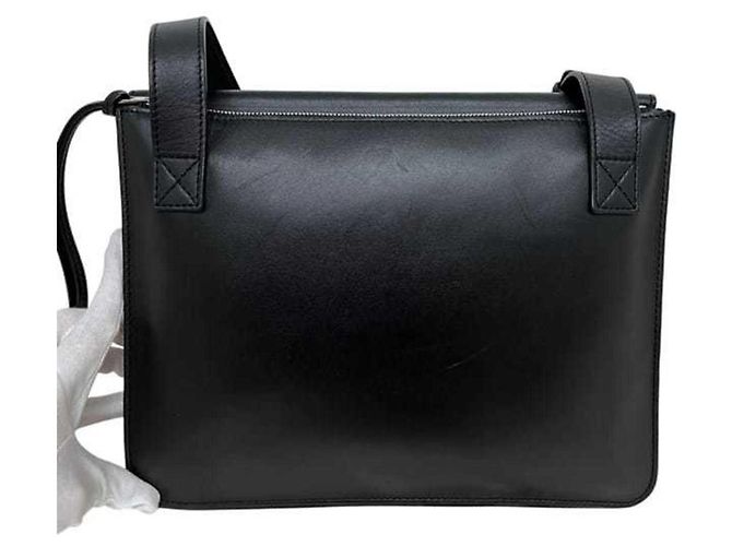 Borsa a spalla in pelle nera Loewe Nero - vista 10