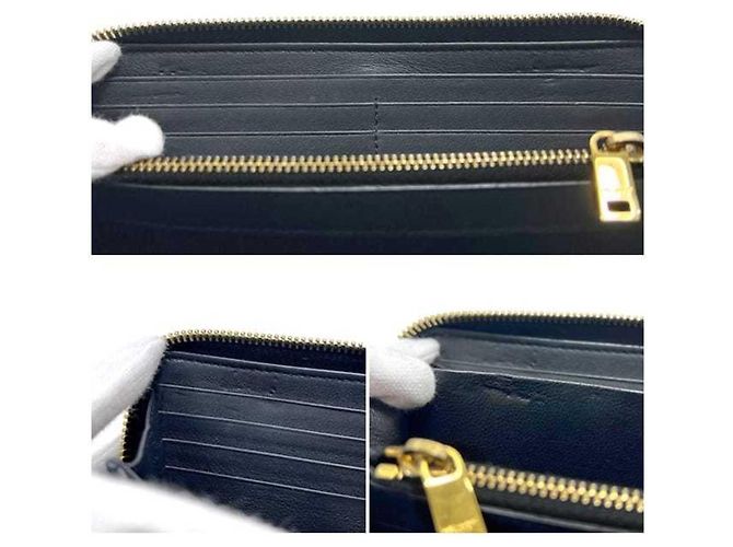 Runder Langer Geldbeutel von Saint Laurent - Schwarzes Leder - Ansicht 11