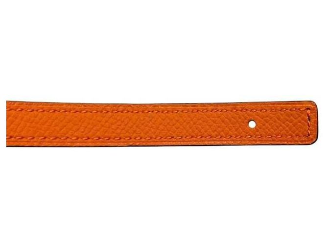 Reversibler Ledergürtel von Hermès Schwarz Orange - Ansicht 7