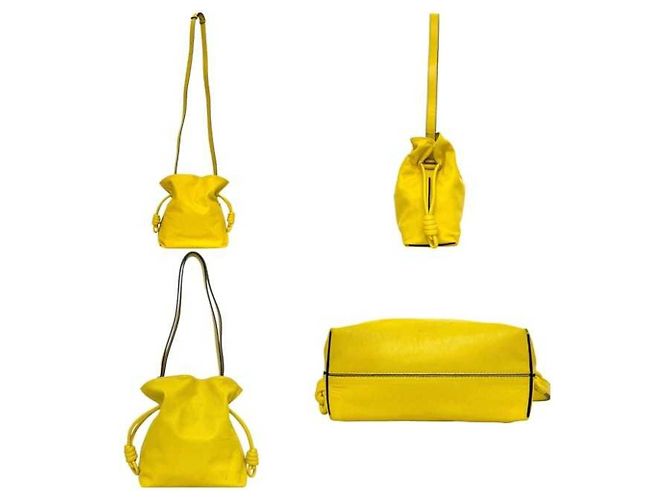 Borsa 2 in 1 Flamenco Knot di Loewe Giallo - vista 3
