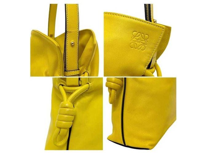 Borsa 2 in 1 Flamenco Knot di Loewe Giallo - vista 8