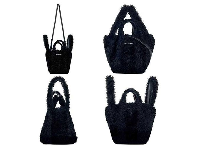 Borsa a Spalla Balenciaga Everyday 2.0 XS Nord-Sud Nera Nero - vista 3