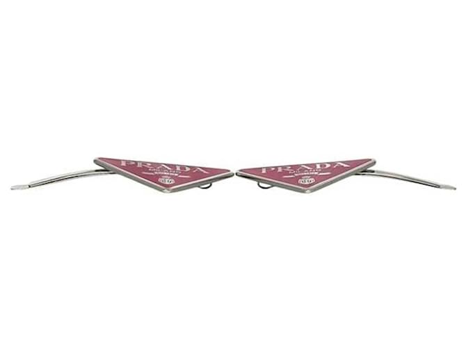 Set di fermagli per capelli Prada rosa e argento - vista 4