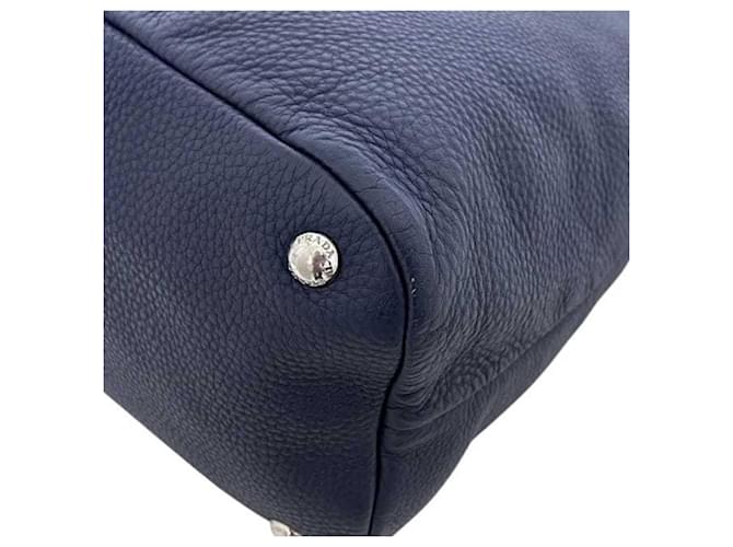 Borsa a spalla Prada blu navy - vista 10