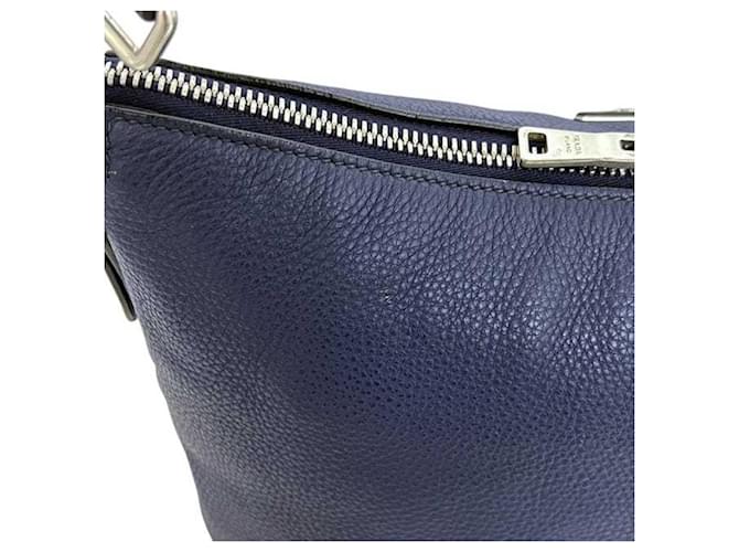 Borsa a spalla Prada blu navy - vista 6
