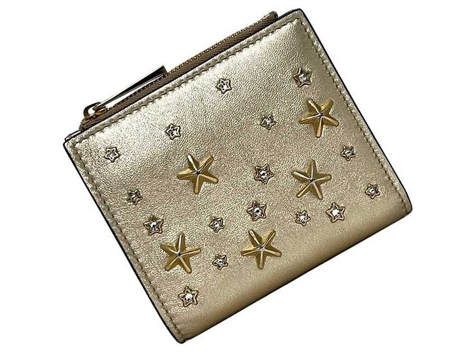 Billetera bi-fold dorada Jimmy Choo Dorado - vista 2