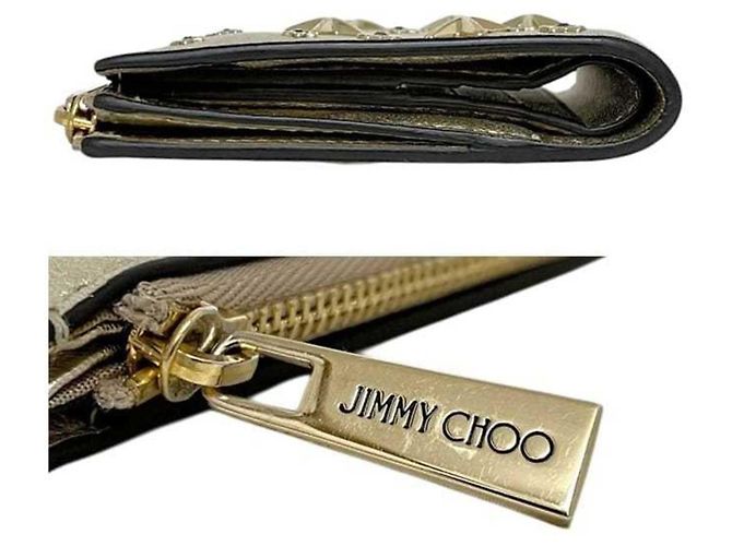 Billetera bi-fold dorada Jimmy Choo Dorado - vista 4