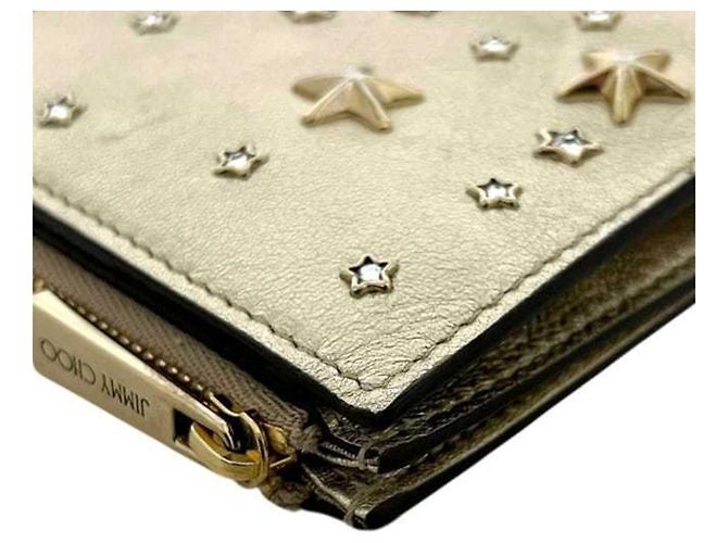 Billetera bi-fold dorada Jimmy Choo Dorado - vista 8