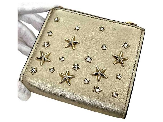 Billetera bi-fold dorada Jimmy Choo Dorado - vista 9