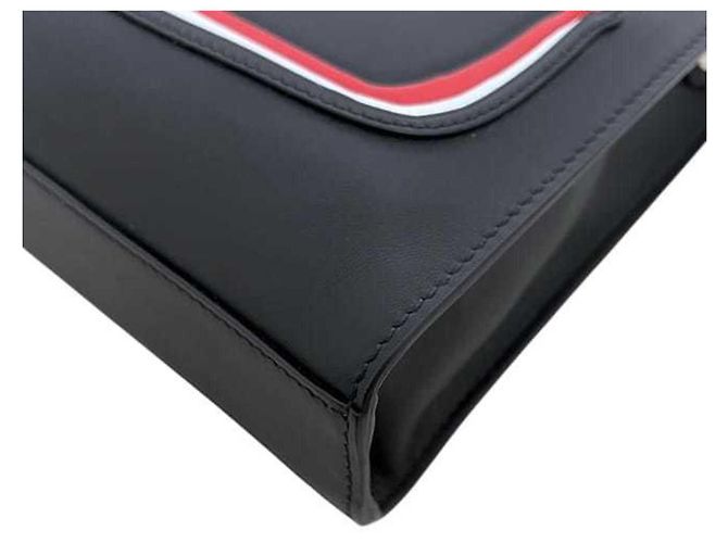 Bag Bugs Clutch in pelle nera Fendi Nero - vista 9