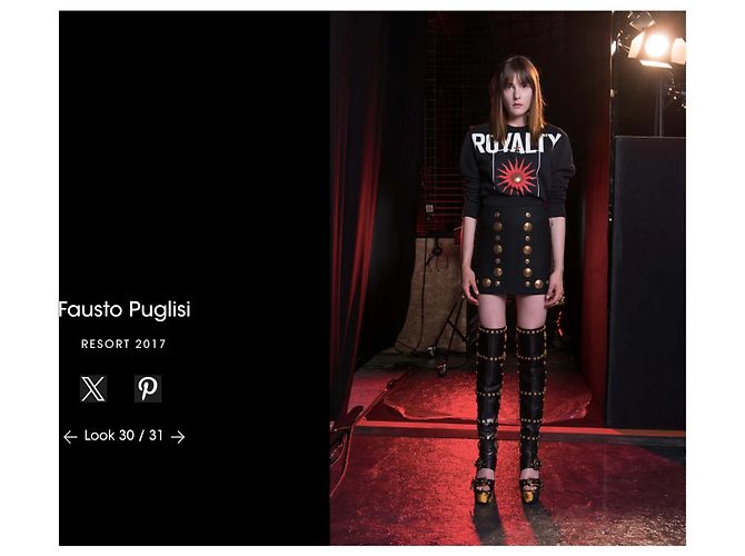 Fausto Puglisi Minirock mit hoher Taille Schwarz Goldene Medaillons - Ansicht 7