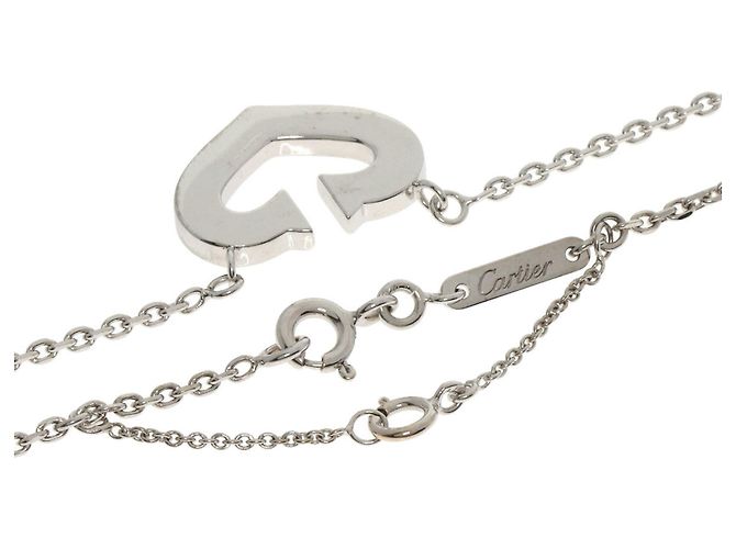 Colar C Heart Cartier em ouro branco 18K - vista 2