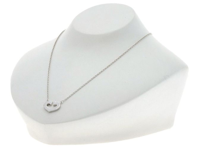 Colar C Heart Cartier em ouro branco 18K - vista 4
