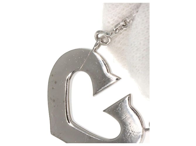 Colar C Heart Cartier em ouro branco 18K - vista 5