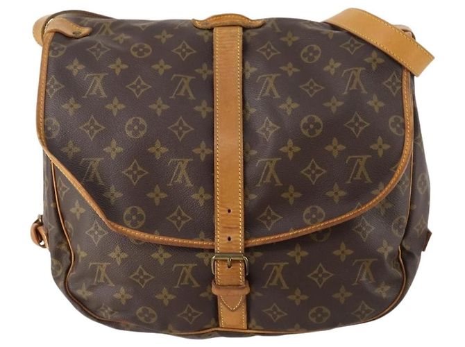 Louis Vuitton Saumur Monogram Canvas 35 Marrone - vista 2