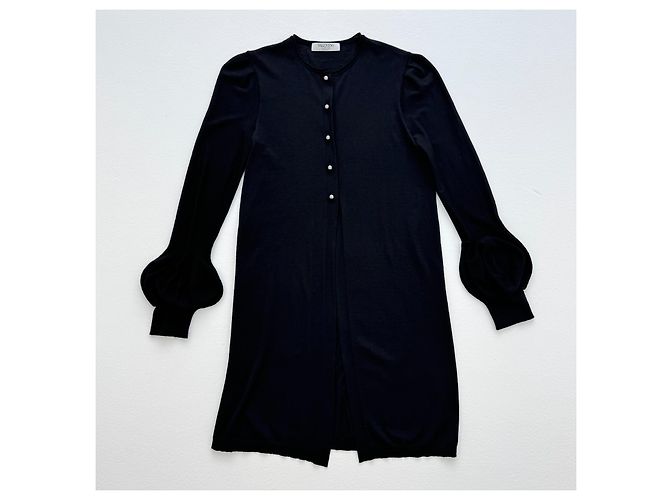 Valentino Garavani Cashmere Cardigan lang schwarz - Ansicht 2