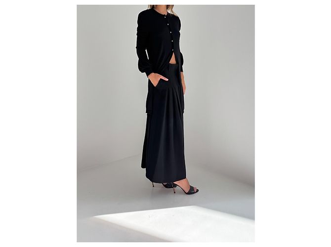 Valentino Garavani Cashmere Cardigan lang schwarz - Ansicht 4
