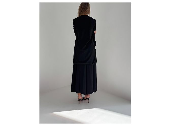 Valentino Garavani Cashmere Cardigan lang schwarz - Ansicht 7