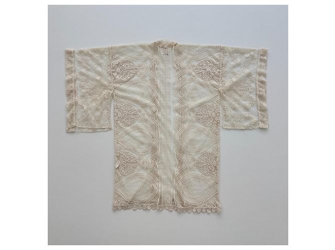 Anna Sui Spitzen Kimono Jacke Beige - Ansicht 3