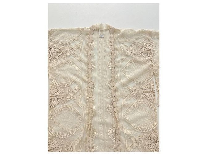 Anna Sui Spitzen Kimono Jacke Beige - Ansicht 7