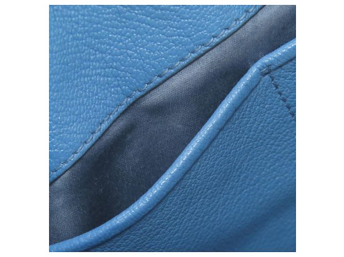 Borsa in pelle 2 in 1 Miu Miu Blu chiaro - vista 11