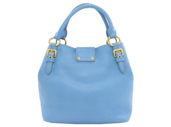 Borsa in pelle 2 in 1 Miu Miu Blu chiaro - vista 2