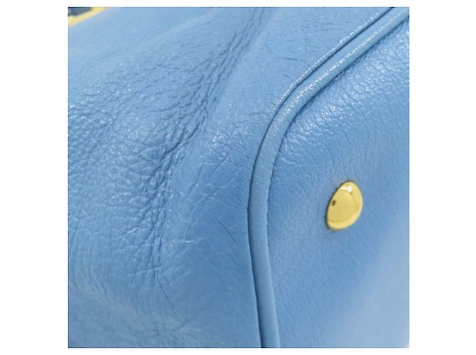 Borsa in pelle 2 in 1 Miu Miu Blu chiaro - vista 20