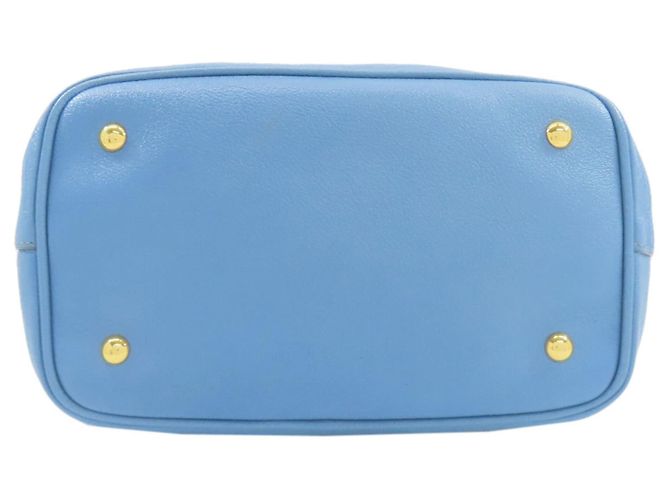 Borsa in pelle 2 in 1 Miu Miu Blu chiaro - vista 4