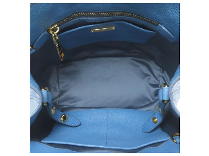 Borsa in pelle 2 in 1 Miu Miu Blu chiaro - vista 5