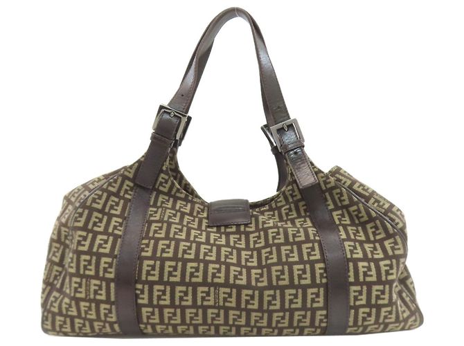Fendi Zucchino Tote Bag Dunkelbraun - Ansicht 2