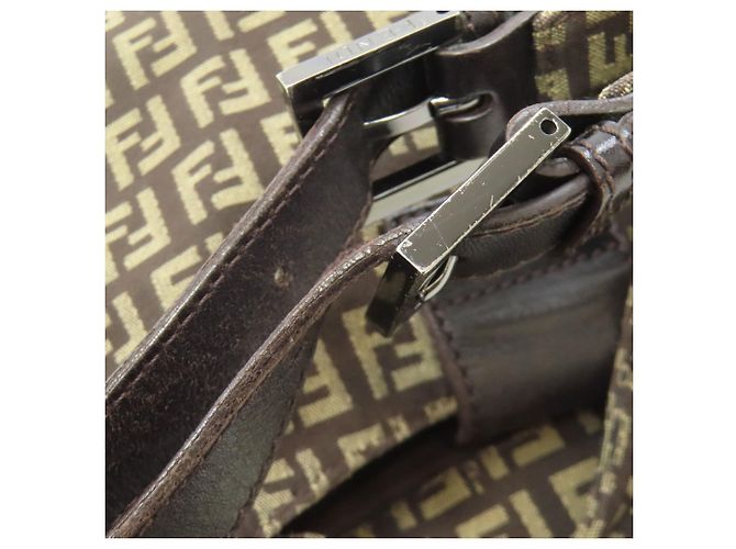 Fendi Zucchino Tote Bag Dunkelbraun - Ansicht 21
