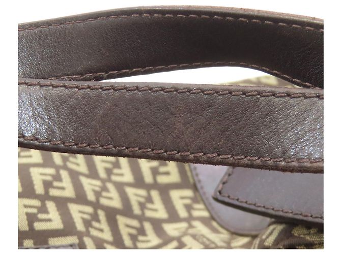 Fendi Zucchino Tote Bag Dunkelbraun - Ansicht 22