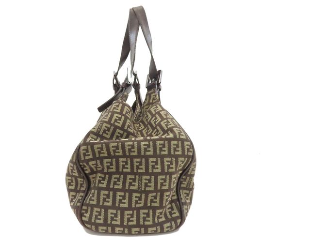 Fendi Zucchino Tote Bag Dunkelbraun - Ansicht 3