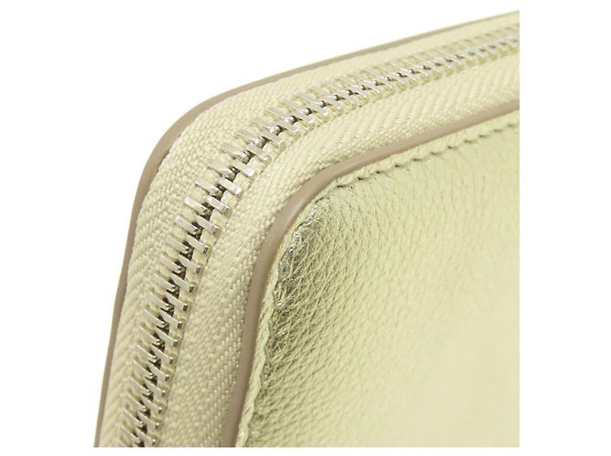 Cartera larga de cuero dorado Jimmy Choo - vista 10