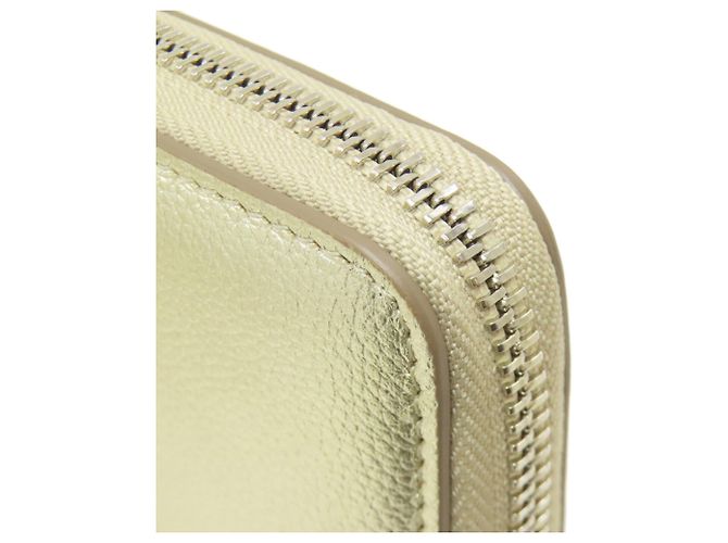Cartera larga de cuero dorado Jimmy Choo - vista 11