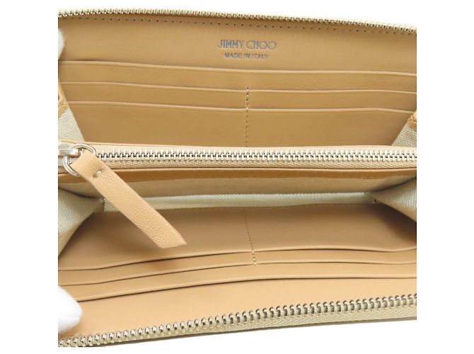 Cartera larga de cuero dorado Jimmy Choo - vista 4