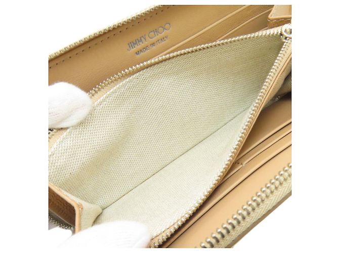 Cartera larga de cuero dorado Jimmy Choo - vista 5