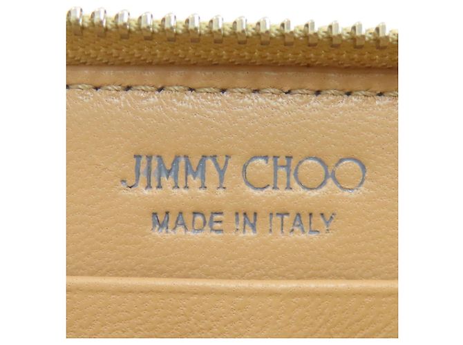 Cartera larga de cuero dorado Jimmy Choo - vista 6